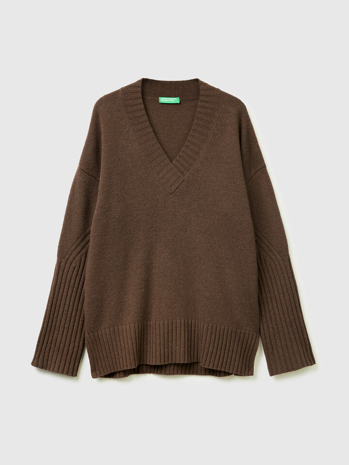 V NECK SWEATER L/S Women image number 5